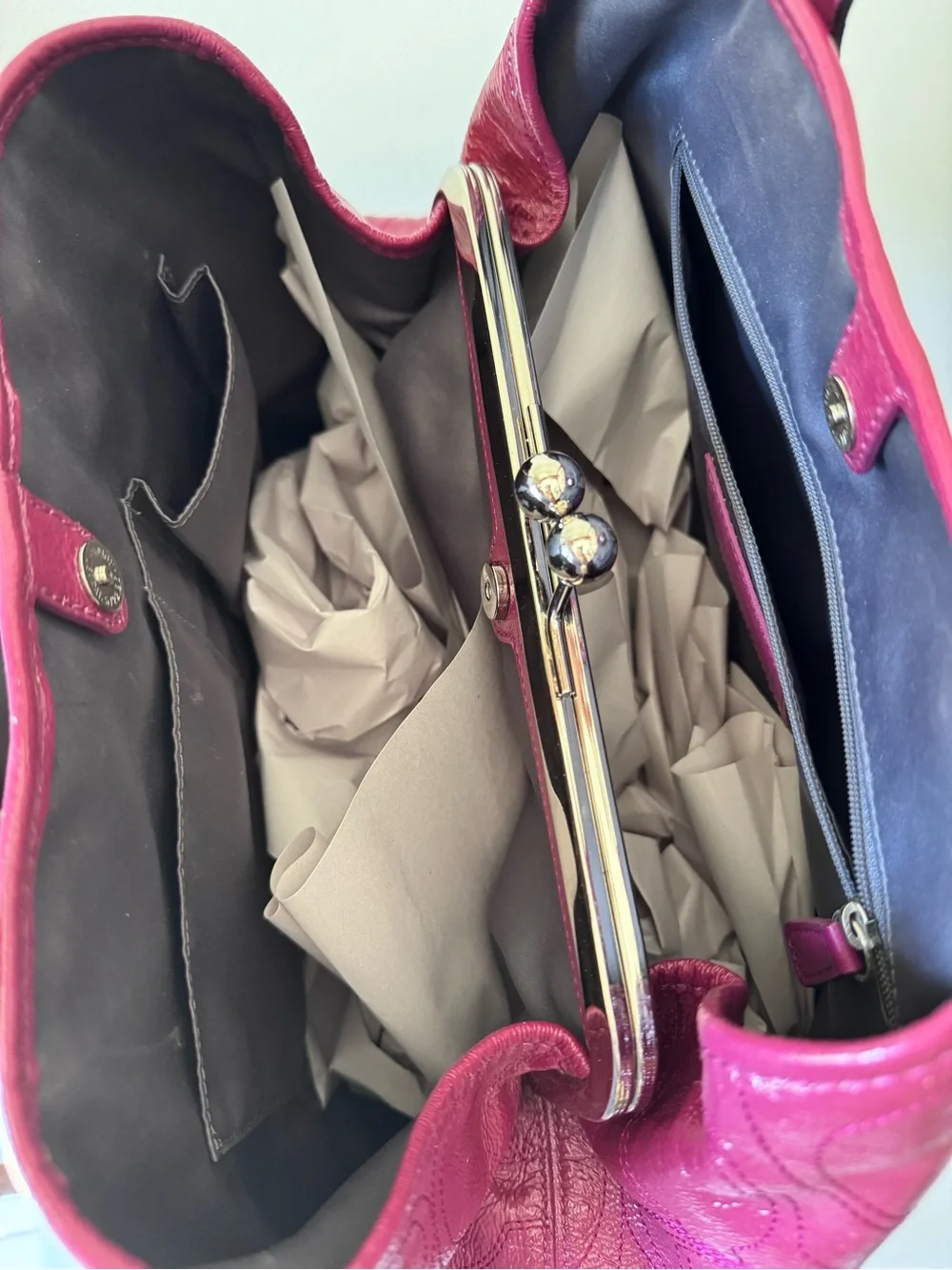 Coach Fuchsia Leather Shoulder Bag